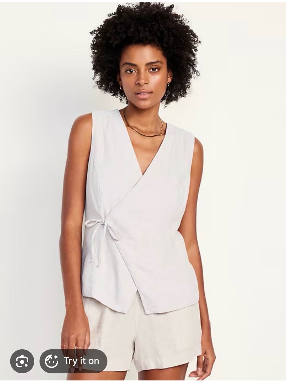 Old Navy Linen tie side vest